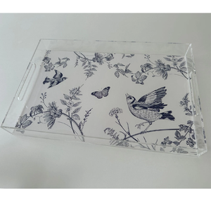 Impresionante Bandeja de Servicio Acrílica con Diseño Impreso, Accesorio de Vajilla para el Hogar, Novedad en Utensilios de Cocina a Tu Alcance - Product Image 1
