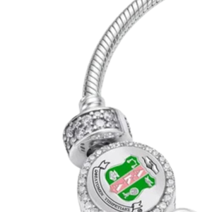   Pulsera con Dijes para Mujer, Elegante, en Rosa, Verde y Dorado, Joyería de Moda, Accesorio Elegante para la Muñeca - Product Image 2