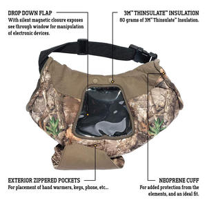 ถุงมือผ้าแคนวาสลายพรางคุณภาพสูงพรีเมียมแบบซิปสำหรับทุกเพศ พร้อมฉนวนกันความร้อนสำหรับมือ อุปกรณ์ล่าสัตว์กลางแจ้งในสภาพอากาศหนาวเย็น ปี 2026 - Product Image 2