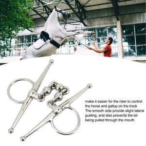 Bocado de Acero Inoxidable para Caballo, Tipo Snaffle, 135 mm de Longitud, Superficie Lisa, Equipo de Equitación Resistente y Duradero - Product Image 6