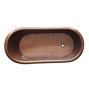 Baignoire artisanale en acier inoxydable durable avec finition or antique pour la décoration de maisons et d'hôtels de luxe Zahid Exports - Product Image 2