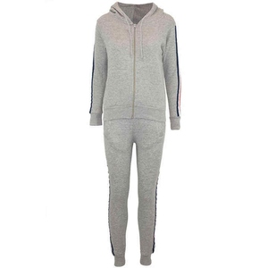 Custom Logo Printed Hooded French Terry Drawstring Regular Fit Tracksuit for Men and Women Best Quality Cotton - Product Image 1