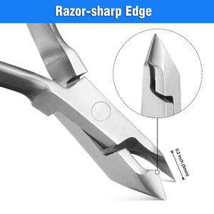 <b>Box</b> Joint Professional Nail Tool Cuticle Nipper Surgical Grade Stainless Steel Sharp Durable Precision Alignment Finger Nails - Product Image 4