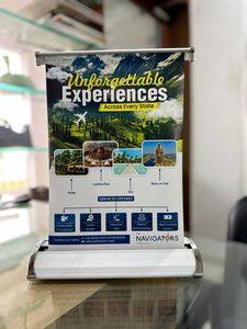 A4 Aluminium <b>Table</b> Standee Display | Promotional <b>Table</b> Top Advertising Display Holder for Restaurant Shop Office Counter Display - Product Image 2