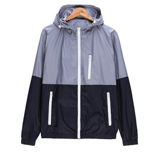Custom Design Men's Windbreaker Jacket Breathable Canvas Long Sleeved Stand Collar with Zipper <b>Top</b> Choice Wholesale - Product Image 1