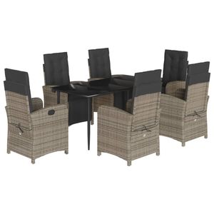 Conjunto de comedor para jardín gris y negro - Product Image 2