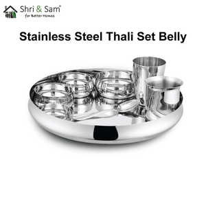Stainless Steel Belly Thali <b>Set</b> <b>Dinnerware</b> <b>Sets</b> - Product Image 6