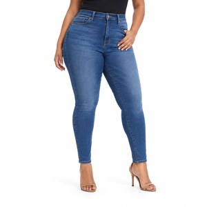 Jeans de Cintura Alta para Mujer, Pantalones Ajustados de Mezclilla Elástica, Corte Casual, Tallas XS-XXL - Product Image 4