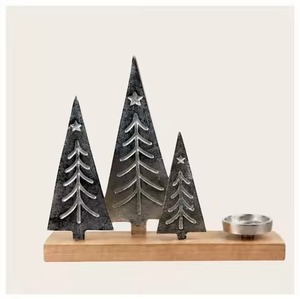 Portavelas Decorativo de Metal para las Fiestas, Elegante Pieza de Decoración Navideña para Interiores - Product Image 6