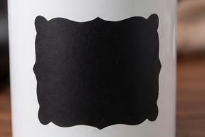 White Round Metal Food <b>Storage</b> Container With Chalkboard Label Airtight Lid For Coffee Beans And <b>Kitchen</b> <b>Storage</b> Use - Product Image 2