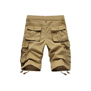 Nouveaux shorts de bain pour hommes 100% coton, mode été, couleur unie, style hip-hop, multi-poches, décontractés, capris, course à pied, respirants - Product Image 5