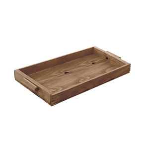 Bandeja de Servir de Madera Natural Hecha a Mano, Plato Rústico para Comida con Asas para Desayuno, Café, Té, Bocadillos, Hogar - Product Image 4