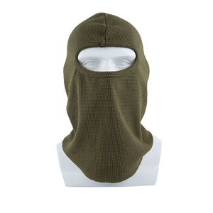 Balaclava unisexe en coton vert olive, style Dobby, masque de ski d'extérieur pour adultes, circonférence de tête 56-58 cm - Product Image 1