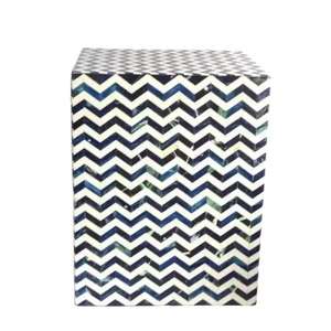 Taburete Lateral de Diseño Moderno con Incrustaciones de Resina MDF Hecho a Mano de Alta Calidad, Muebles Ecológicos Resistentes al Agua para Decoración del Hogar - Product Image 3