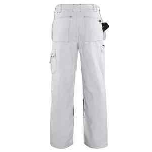 Pantalon de travail pour homme SUMROOS, construction légère et durable, pantalon de peintre en coton blanc, pantalon de travail pour homme, blanc - Product Image 2