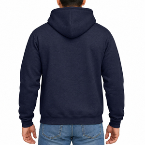 Custom Logo <b>Men</b> 340G Thermal Fleece <b>Lined</b> Oversized Boxy <b>Hoodie</b> Solid Color Winter Warm Pullover Sweatshirt - Product Image 4