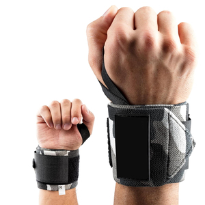 สายรัดข้อมือยกน้ำหนักสำหรับออกกำลังกายที่บ้าน ทำจากโพลีเอสเตอร์และไนลอนเนื้อนุ่ม ระบายอากาศได้ดี ป้องกันการลื่น ดีไซน์แบบตีนตุ๊กแก สำหรับยกน้ำหนักเพาเวอร์ลิฟติ้ง - Product Image 1
