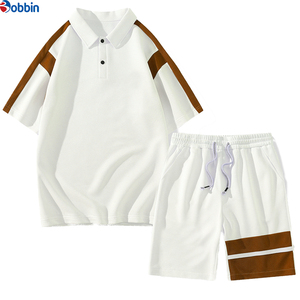 Conjunto Corto Personalizado para Hombre, Camisetas Polo Holgadas de Verano de Alta Calidad, Conjuntos Deportivos Casuales con Parches para Estudiantes, Conjuntos Deportivos para Correr - Product Image 6