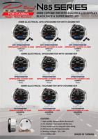SPEEDOMETER 85Mm 120 KMH Gauge ODOMETER CANbus J1900 Jarum Analog Putih LED Backlight Pelat Muka Hitam