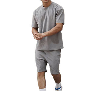 เสื้อเชิ้ตและกางเกงขาสั้นผู้ชายรุ่นใหม่ คุณภาพสูง น้ำหนักเบา ผ้าฝ้าย 100% ทรงโอเวอร์ไซส์ สวมใส่สบายๆ สำหรับฤดูร้อน - Product Image 6