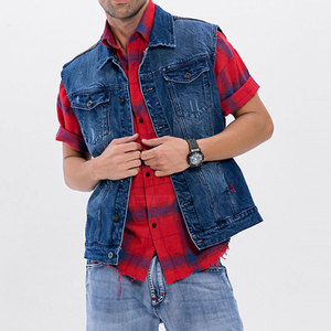 Chaleco Vaquero de Invierno para Hombre, Informal, Transpirable, 100% Algodón, Corte Regular para Uso Diario - Product Image 4