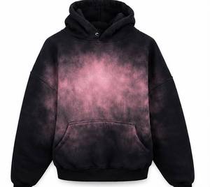 เสื้อฮู้ดดี้ผู้ชายทรงโอเวอร์ไซส์ วินเทจ ลายมัดย้อมไล่สี ผ้าฝ้ายเฟรนช์เทอร์รี่ มีกระเป๋า แห้งเร็ว สไตล์ลำลอง สำหรับฤดูใบไม้ร่วง สตรีทแวร์ - Product Image 1