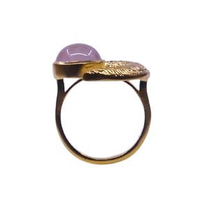 Wedding Wear <b>925</b> Sterling <b>Silver</b> Gold Plated Jewelry Rose Quartz Gemstone Women Wear Classic <b>Ring</b> - Product Image 3