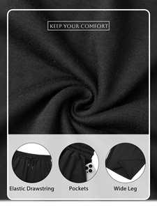 Pantalon de jogging en molleton de coton pour femme, coupe droite oversize, jambe large, personnalisable avec logo, idéal pour le sport et la gym en automne - Product Image 5