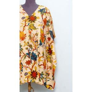 Robe Kaftan 100% Coton pour Femme – Confortable, Élégante, Manches Courtes, Dentelle Délicate – Idéale pour Soirée, Mariage, Cérémonie – Fermeture Boutonnée - Product Image 2