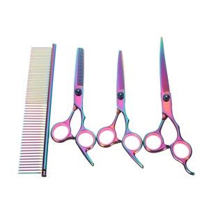 Btech Enterprises BE-1000 Kit de Toilettage Professionnel pour Chiens et Chats 7 Pouces – Peignes et Ciseaux Droits/Courbes, Ciseaux à Effiler CE - Product Image 2
