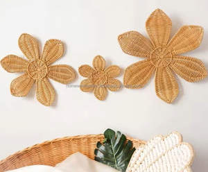 Decoración de pared de ratán hecha a mano, proveedor mayorista, respetuoso con el medio ambiente, arte decorativo bohemio natural, duradero, sostenible de Vietnam - Product Image 4
