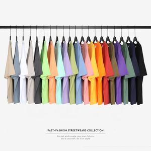 Wholesale 100% Cotton Plain T-shirts Custom Label Embroidered Printing <b>Black</b> t Shirt logo Heavy Blank Hip Hop Oversized <b>Tshirt</b> - Product Image 3