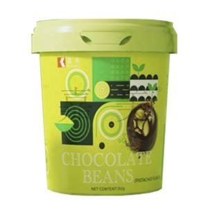 Envase de plástico hermético para bombones de chocolate en forma de bola de malta, con tapa, en cubeta, 150ml 350ml 500ml 5OZ 12OZ 16OZ IML - Product Image 2