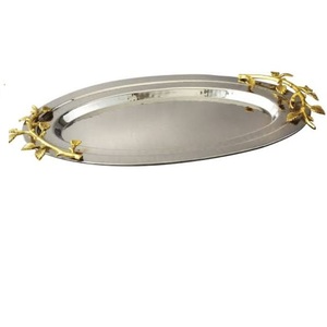 Bandeja para Servir Dátiles de Calidad Superior, Bandeja de Metal con Acabado Antiguo para Servir Chocolate a un Precio Económico - Product Image 1