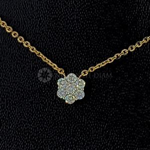 1.20Ct Round Lab Grown Diamond Designer <b>Pendant</b> and Earring Set in 10K 14K 18K <b>Solid</b> <b>Gold</b> Wedding Anniversary Gift - Product Image 5