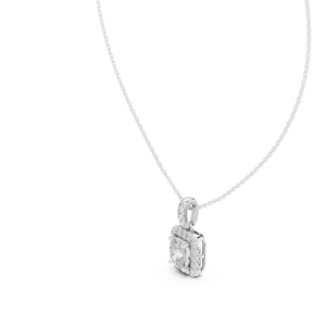 14K Yellow Gold <b>Cushion</b> & <b>Round</b> Lab-Grown Diamond Pendant for Women | Engagement | New Grown Diamond - Product Image 6