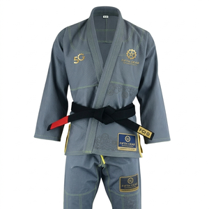 Unisex BJJ Gi 450gsm tejido de perlas logotipo bordado personalizado Jiu Jitsu Kimono uniforme OEM fábrica al por mayor - Product Image 2