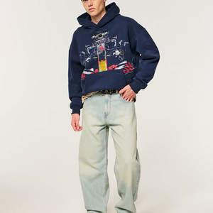 Fabricants de sweats à capuche en gros – Sweats à capuche en coton pour hommes, style streetwear, épais, avec impression en relief - Product Image 3