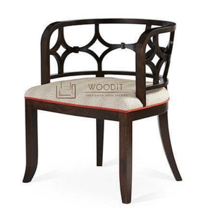 Nouvelle Chaise Moderne en Bois Massif Durable 2026 avec Pieds en Bois, Dossier et Accoudoirs en Tissu Velours pour Chambre et Salon - Product Image 2