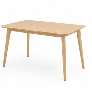 ARTERRA Premium Modern <b>Rustic</b> Rectangle Teak Wood <b>Dining</b> <b>Table</b> <b>Set</b> Tapered Leg <b>Table</b> Upholstered Chairs - Product Image 3