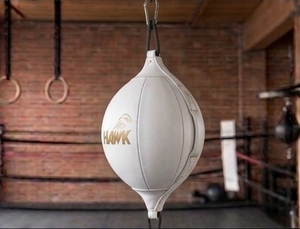 Ballon de vitesse double extrémité Hawk en cuir PU, sac de frappe lourd, installation facile, équipement d'entraînement de boxe universel pour la maison et la salle de sport - Product Image 2
