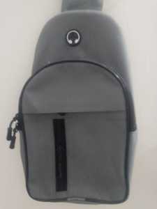 Bolso de pecho gris para hombre, mochila tipo bandolera con cremallera, bolso de hombro ligero para viajes al aire libre - Product Image 5