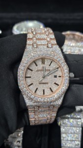 Reloj de Lujo con Diamantes, Estilo Hip Hop, Movimiento Automático, Edición Limitada, Moderno, Analógico, VVS1, Moissanita, Unisex, con Caja - Product Image 2