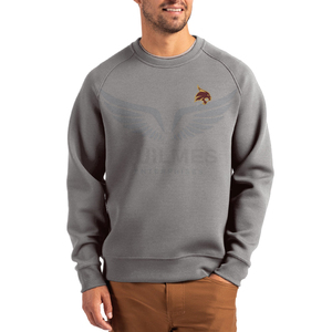 Sweat-shirt à col rond gris de haute qualité pour homme, sur mesure, avec logo personnalisé, en molleton de coton, style streetwear décontracté - Product Image 5
