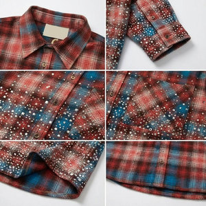 Chemises pour hommes en denim, style le plus récent, avec fermeture à boutons personnalisée, col rabattu personnalisé, vêtements décontractés pour hommes - Product Image 4