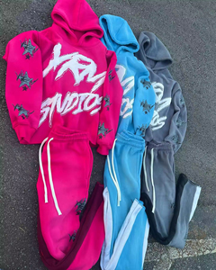 Survêtements de jogging de qualité supérieure, faciles à porter, respirants, avec logo personnalisé, grandes tailles, vêtements décontractés avec pantalon à cordon de serrage - Product Image 5