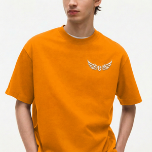 เสื้อยืดคอกลมแขนสั้นสีแดงเข้มสำหรับผู้ชาย ผ้าเทอร์รี่ โพลีเอสเตอร์/คอตตอน ป้องกันการเป็นขุย ทรงปกติ สวมใส่สบาย - Product Image 3