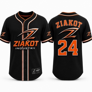 เสื้อเบสบอลผู้ชาย ZIAKOT สีดำ พิมพ์ลายต้นปาล์ม แขนสั้น ทรงปกติ ระบายอากาศได้ดี ชุดกีฬา - Product Image 6