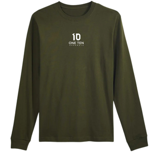 เสื้อยืดแขนยาวเนื้อหนา สีเขียวมะกอก ผ้าฝ้ายพรีเมียม เสื้อยืดลำลอง สวมใส่สบาย ระบายอากาศได้ดี เสื้อเปล่าสำหรับงานสั่งทำ - Product Image 1