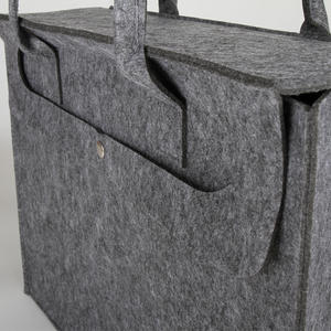 กระเป๋าใส่โน้ตบุ๊กทำจากผ้าขนสัตว์รักษ์โลก พร้อมโลโก้ปรับแต่งได้ ดีไซน์เรียบง่ายสำหรับธุรกิจ คุณภาพสูง เหมาะเป็นของขวัญแบรนด์ดัง - Product Image 4